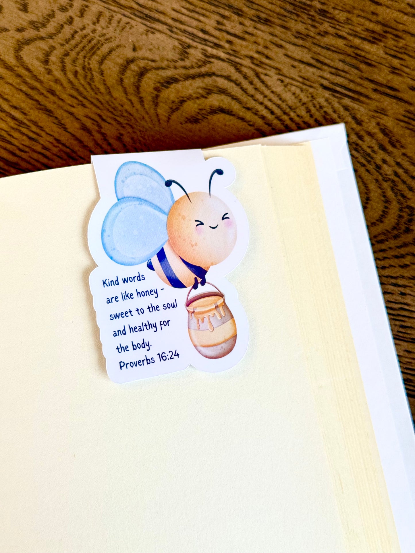 Honey Bee Scripture Magnetic Bookmark