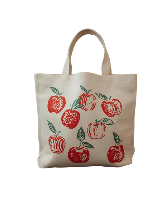 Apple Stamped Tote Bag Kids Craft Class with Snack & Apple Lesson