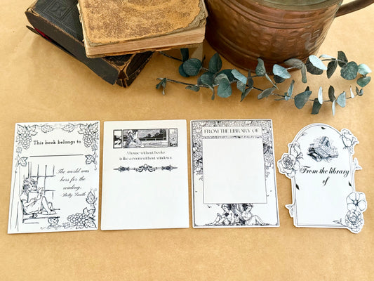 Vintage Style Bookplates