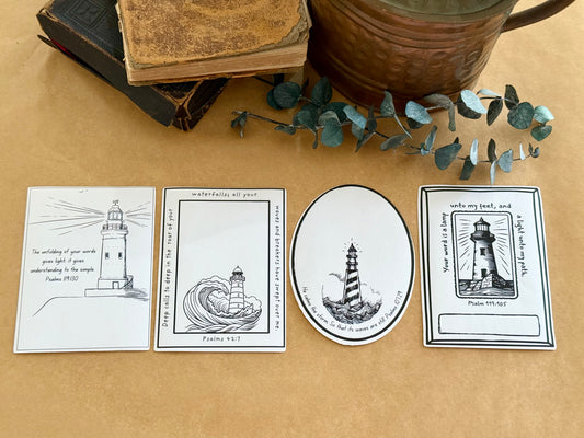Lighthouse Scripture Adhesive Bookplates
