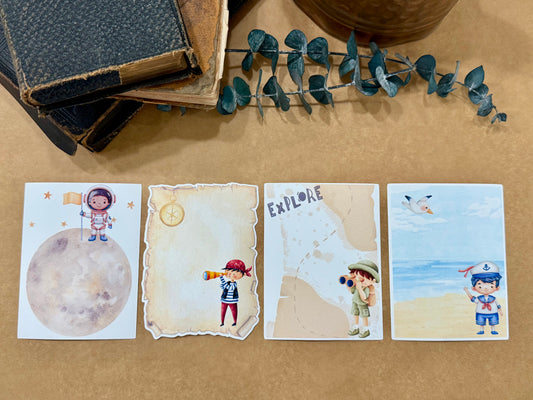 Boy Explorer Bookplate Set