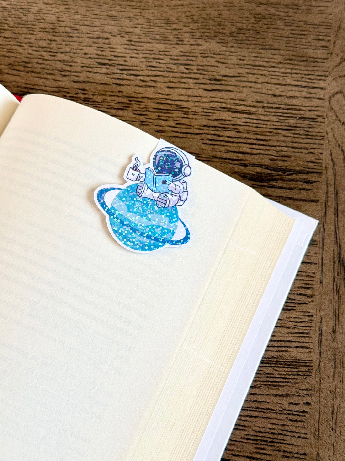 Astronaut Coffee Reader Magnetic Bookmark
