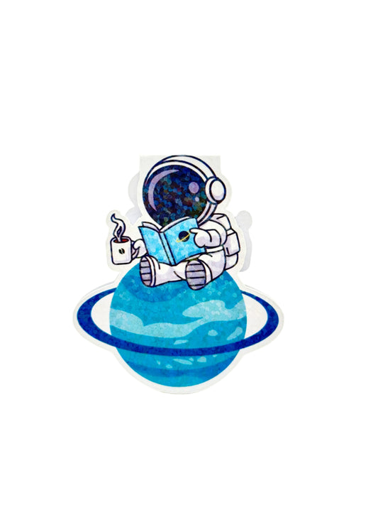 Astronaut Coffee Reader Magnetic Bookmark