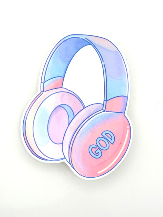 God-Phones Vinyl Sticker