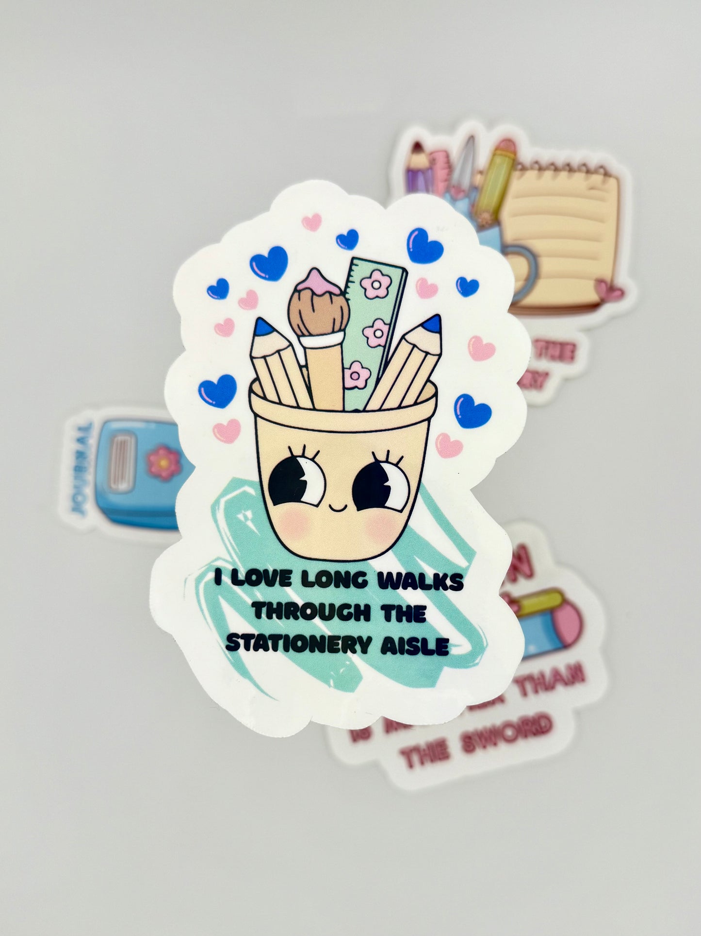 Stationery Lover Waterproof Vinyl Sticker Set