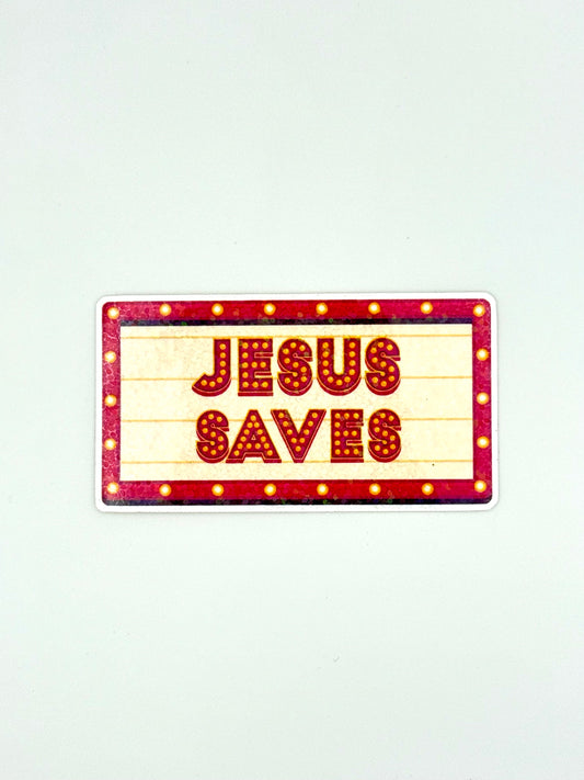 Jesus Saves Vinyl Waterproof Sticker