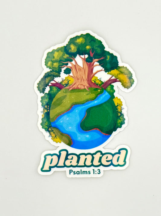 Planted Psalms 1:3 Vinyl Waterproof Sticker
