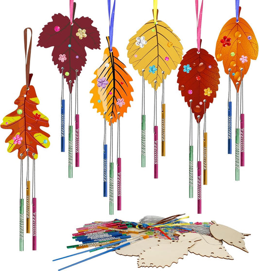 October 14 Kids Craft: Wood Leaf Wind Chime & Mini Leaf Lesson