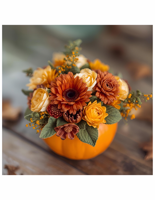 Mini Pumpkin Arrangement Class – Fall Floral Workshop| The Heart Studio NJ